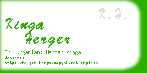 kinga herger business card